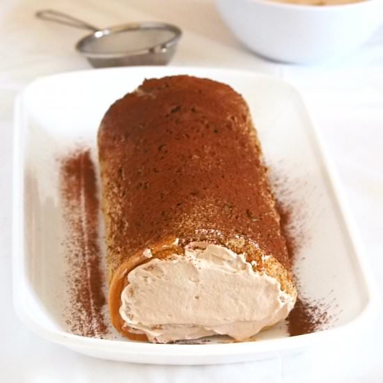 Coffee Swiss Roll - Recipe photo by Woman Scribbles