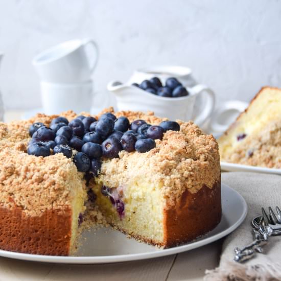Lemon Blueberry Coffee Cake - Recipe photo by PoLaBaker
