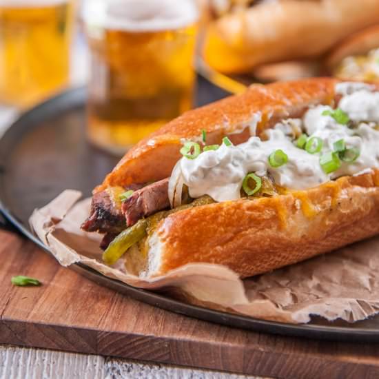 Grilled Stout Steak Sandwich - Recipe photo by TheBeeroness