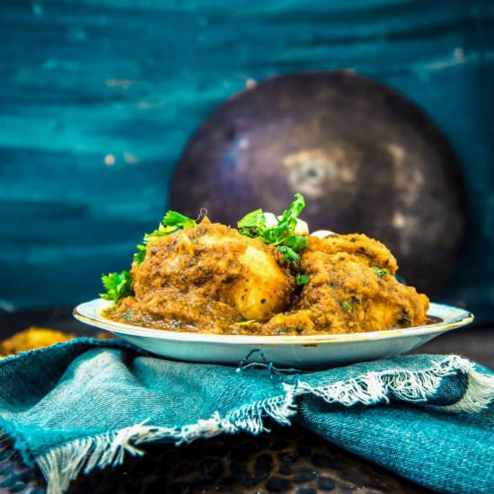 Lehsuni Dum Aloo - Recipe photo by Anu@MyGingerGarlicKitchen