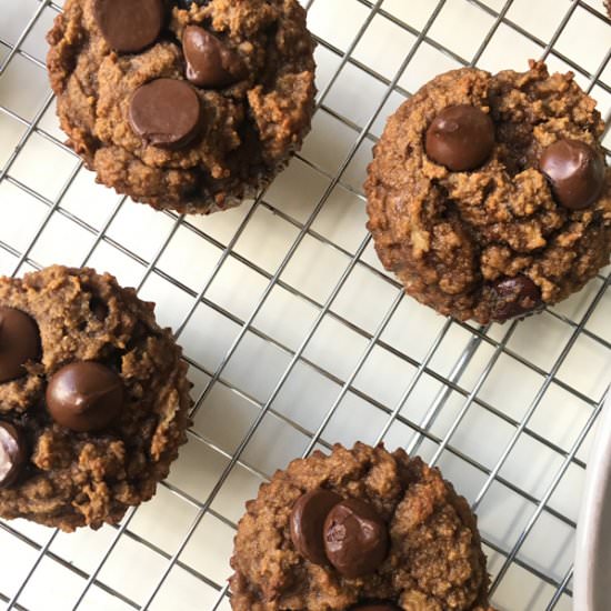 Banana Chocolate Protein Muffins - Recipe photo by cookiesandcalligraphy
