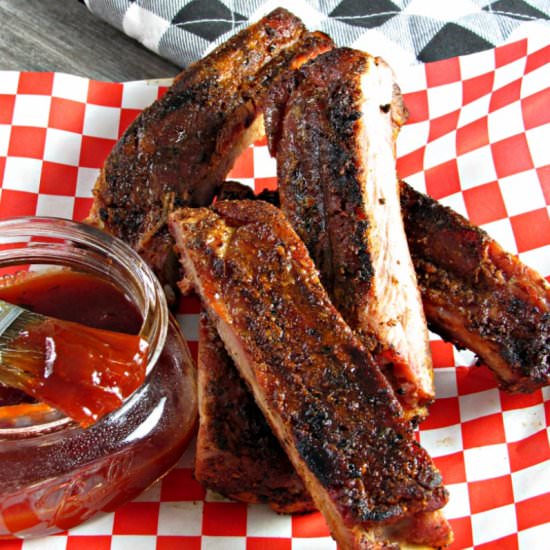 Grilled Pork Ribs & Beerbecue Sauce - Recipe photo by agoudalife