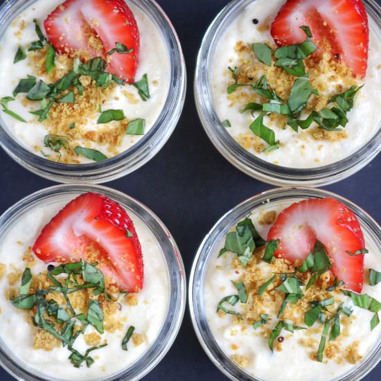 Ricotta Mango Basil Parfaits - Recipe photo by The Nutrition Adventure
