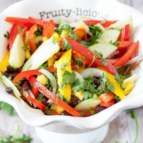 Mango Salad with Black Beans - Recipe photo by Food Done Light