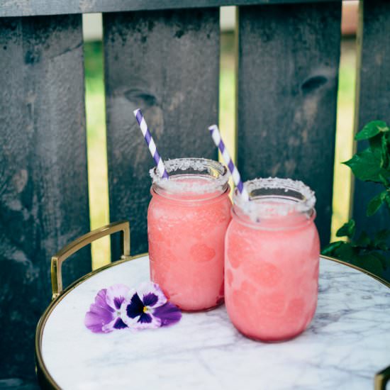Rhubarb Margaritas - Recipe photo by cookingismytherapy
