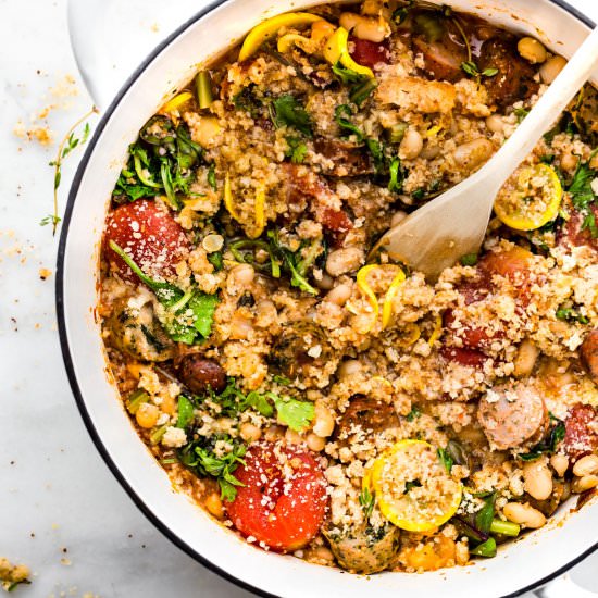 Quick Sausage White Bean Cassoulet - Recipe photo by Cotter Crunch