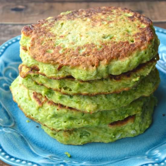 Sweet Pea and Feta Pancakes - Recipe photo by houseofhealthy