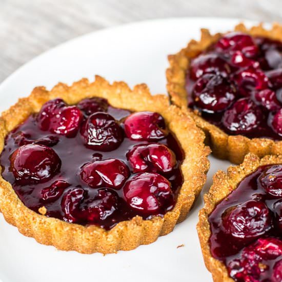 Paleo Cherry Tarts - Recipe photo by fithappyfree