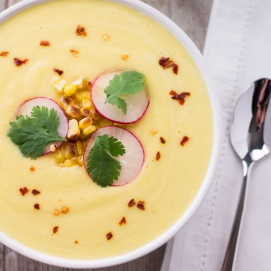 Chilled Coconut Creamed Corn Soup - Recipe photo by thefoodieeats