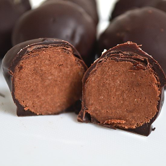 Chocolate Cookie Dough Truffles - Recipe photo by lightscamerabake