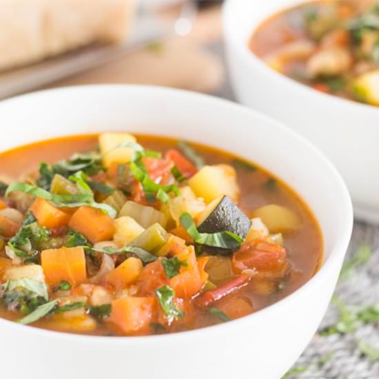 Summer Minestrone - Recipe photo by foodandjourneys