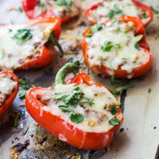Cheesy Stuffed Peppers - Recipe photo by kristinkitchen