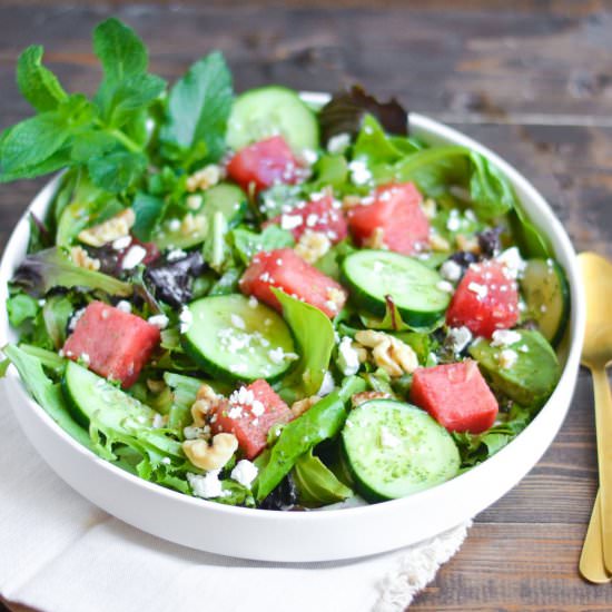 Watermelon and Cucumber Salad - Recipe photo by mymoderncookery