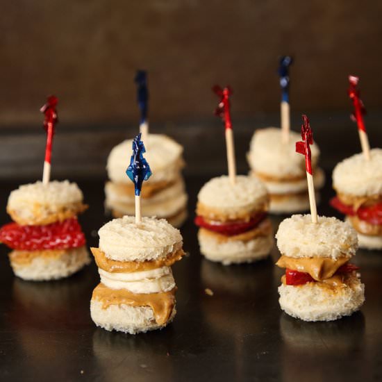 Peanut Butter Babies Sandwich Bites - Recipe photo by BusyCreatingMemories