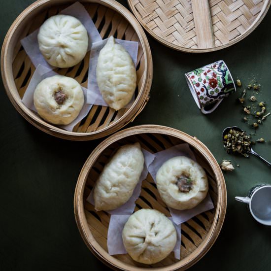 Steamed Pork Scallion Buns - Recipe photo by WhatToCookToday