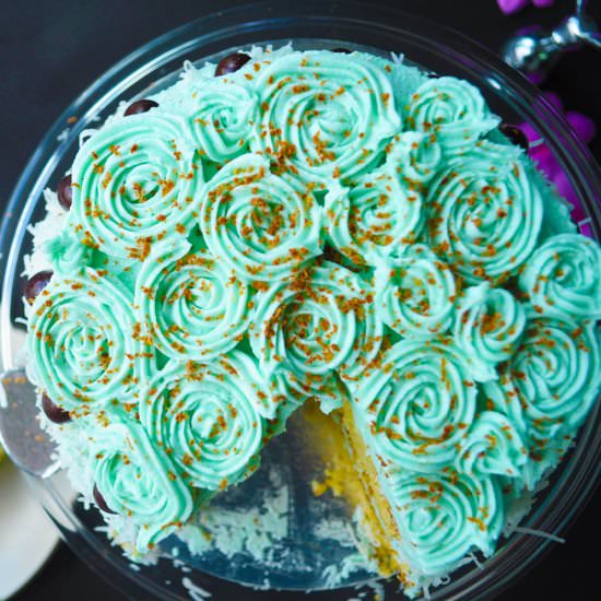 Vanilla cake with buttercream - Recipe photo by foodcow