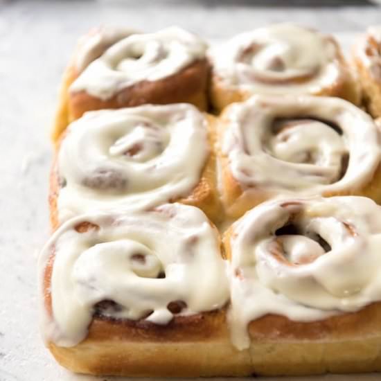 No Knead Cinnamon Rolls - Recipe photo by RecipeTin Eats