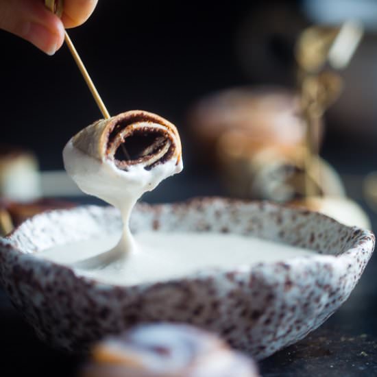Vegan Cinnamon Roll Pinwheel Bites - Recipe photo by foodfaithfitness
