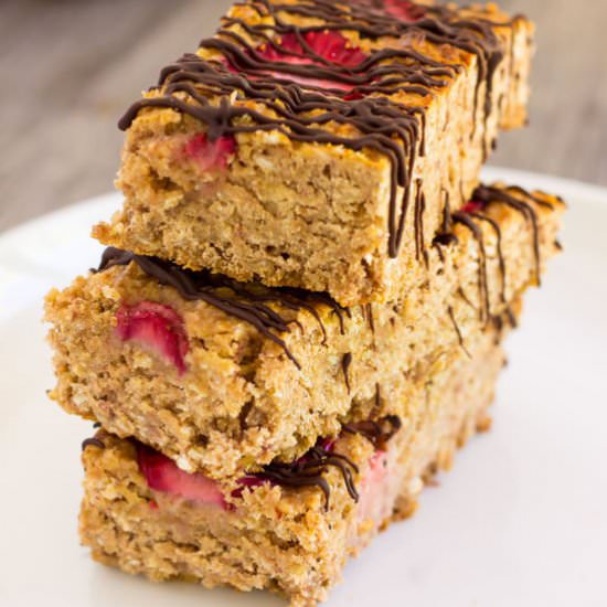 Strawberry Protein Bars - Recipe photo by onecleverchef