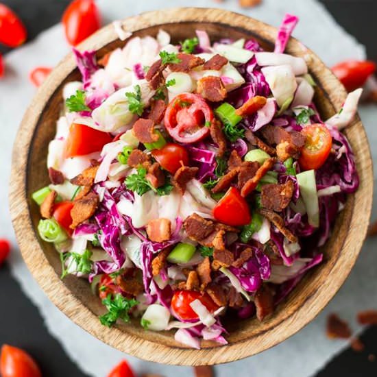 BLT Coleslaw - Recipe photo by Kiwi and Carrot