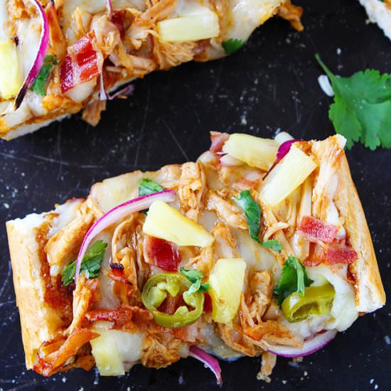 BBQ Chicken French Bread Pizza - Recipe photo by twopeasandtheirpod