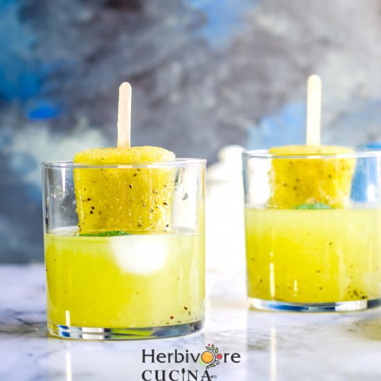 Kiwi Coconut Popsicles + Lemonade - Recipe photo by Herbivore Cucina