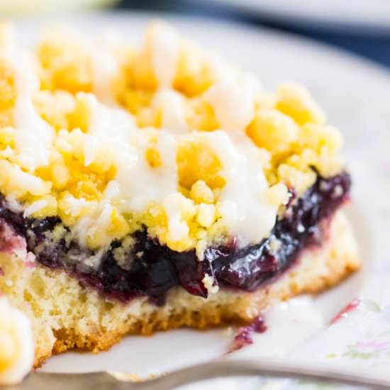 Lemon Blueberry Crumb Bars - Recipe photo by thegoldlininggirl