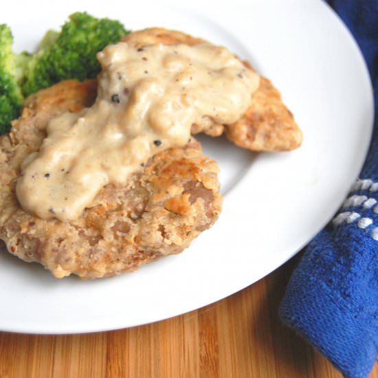Vegan Chicken-Fried Seitan Steak - Recipe photo by beeteater