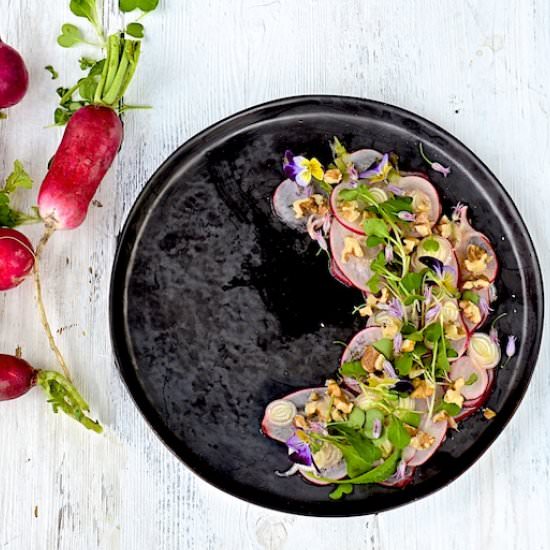 Radish and Cattail Salad - Recipe photo by oliveoilandlemons