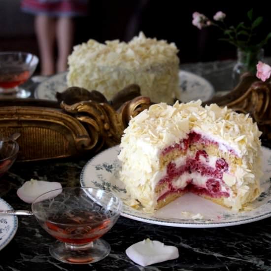 Raspberry and White Chocolate Cake - Recipe photo by sistersjunction
