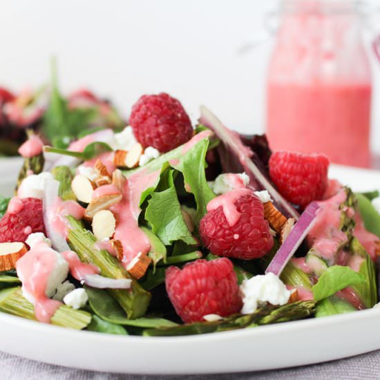 Spring Salad with Raspberry Vinaigrette - Recipe photo by ChefJulie_RD