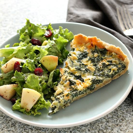 Kale and Leek Quiche - Recipe photo by ChocolateChillies