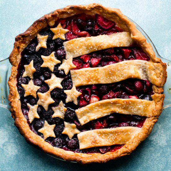 American Flag Pie - Recipe photo by sallysbakingaddiction