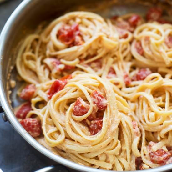 Tomato & Ricotta Linguini - Recipe photo by cookingforkeeps