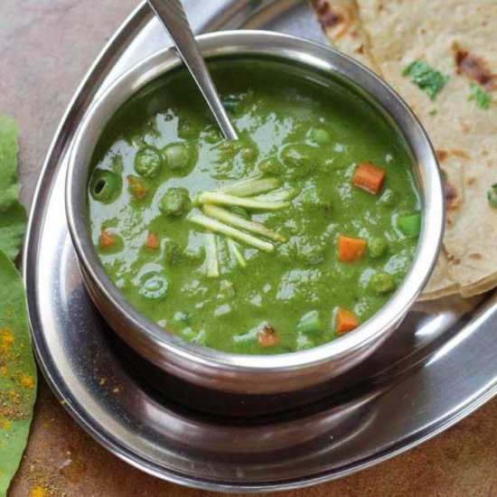 Vegetable Palak Gravy - Recipe photo by udupi-recipes
