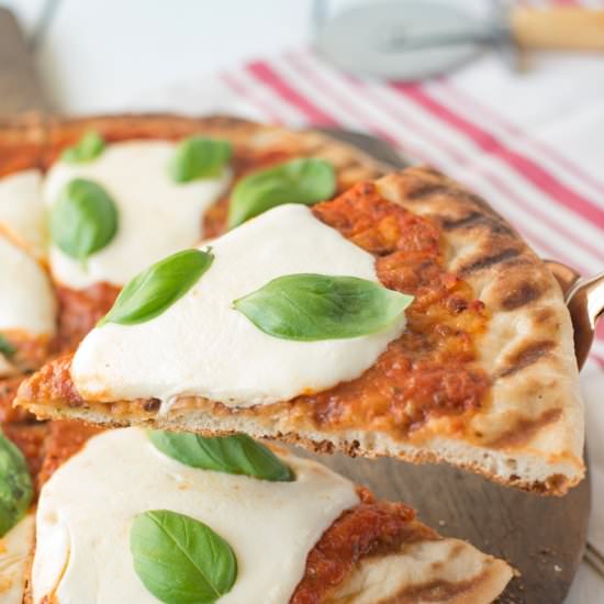 Grilled Margherita Pizza - Recipe photo by culinaryginger