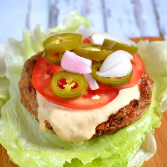 CHICKEN PATTIES LETTUCE WRAPS - Recipe photo by thenotsocreativecook