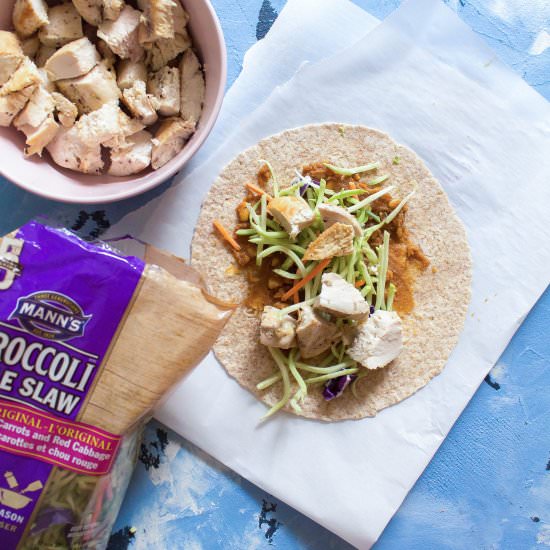 Spicy Peanut Chicken Wraps - Recipe photo by Carmy @ carmyy.com