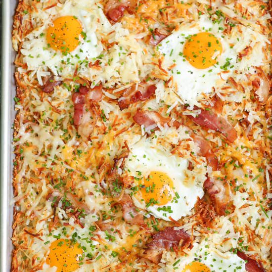Sheet Pan Breakfast Bake - Recipe photo by damndelicious