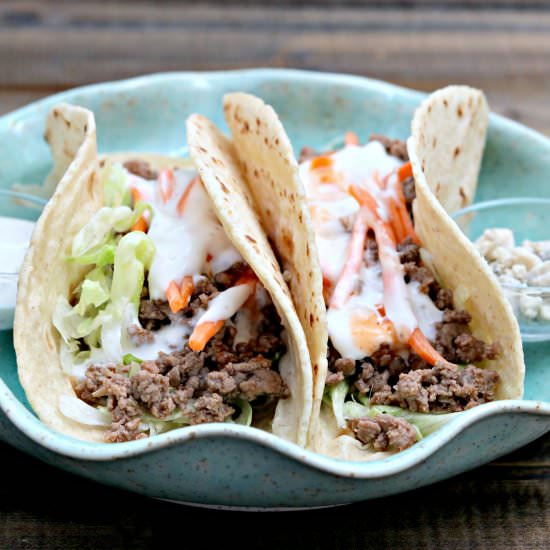 Buffalo Venison Tacos - Recipe photo by Sweet Beginnings