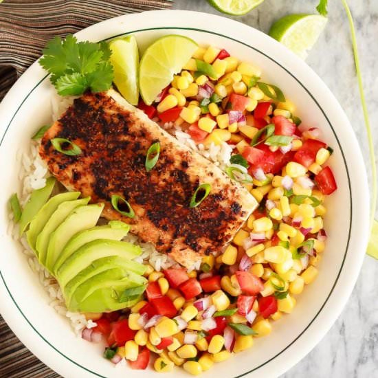 Blackened Fish Taco Bowls - Recipe photo by bake.eat.repeat.