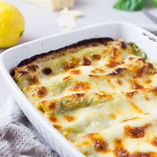 Pesto Provolone Cannelloni - Recipe photo by Inside the rustic kitchen