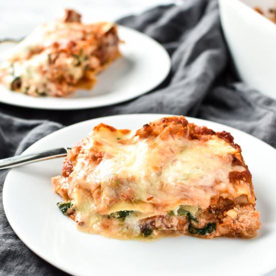 Vegetable Italian Chicken Lasagna - Recipe photo by projectmealplan