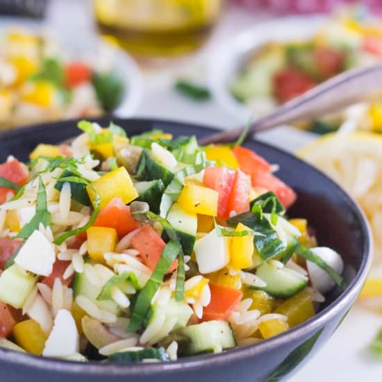 Summer Risoni Salad - Recipe photo by foodandjourneys