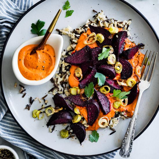 Creamy Romesco and Veggies - Recipe photo by snixykitchen