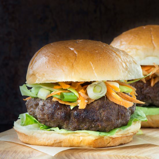 Teriyaki Beef Burgers - Recipe photo by CharlottesLivelyKitchen
