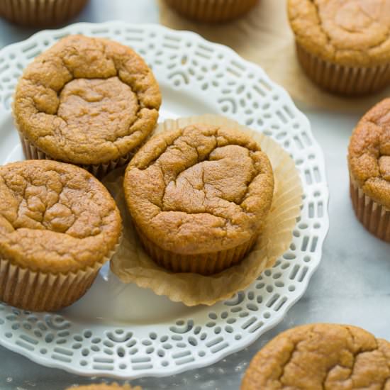 Coconut Flour Peanut Butter Banana Muffins - Recipe photo by meaningfuleats