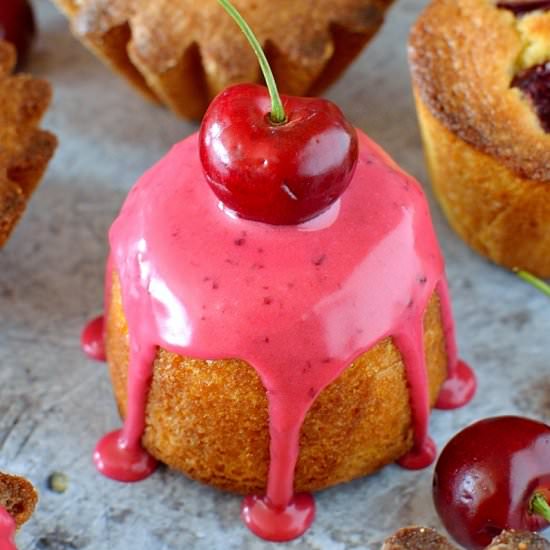 Little Cherry Almond Cakes - Recipe photo by Domestic Gothess