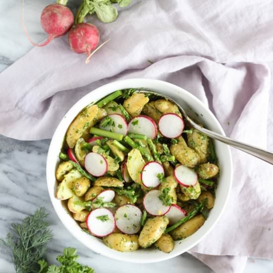 Herby Potato Salad with Asparagus - Recipe photo by pumpkinandpeanutbutter