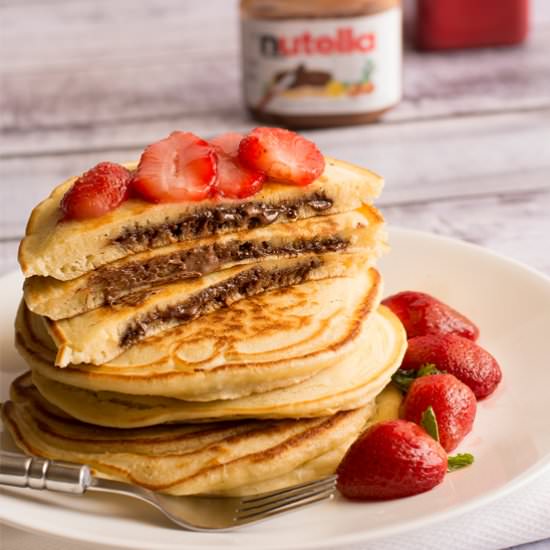 Nutella Stuffed Pancakes - Recipe photo by yummydiaries